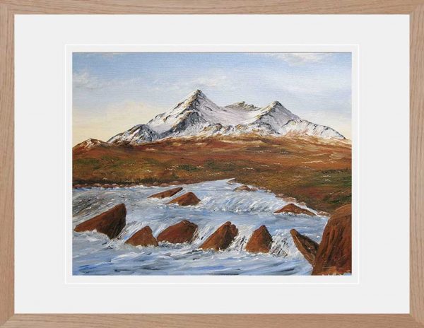 Sugar nan Gillean original framed oil painting for sale, Scottish Highlands, Isle of Skye
