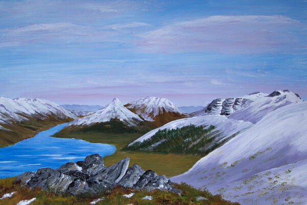 Original acrylic painting of The Glen, Glencoe, Scottish Highlands