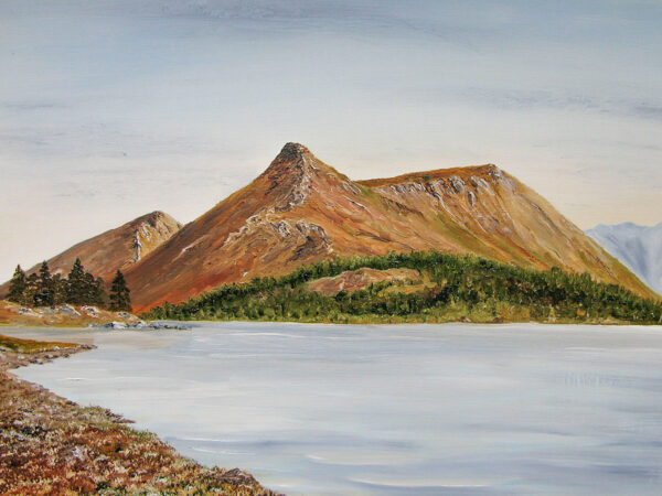Original Oil painting of The Pap of Glencoe, across Loch Leven