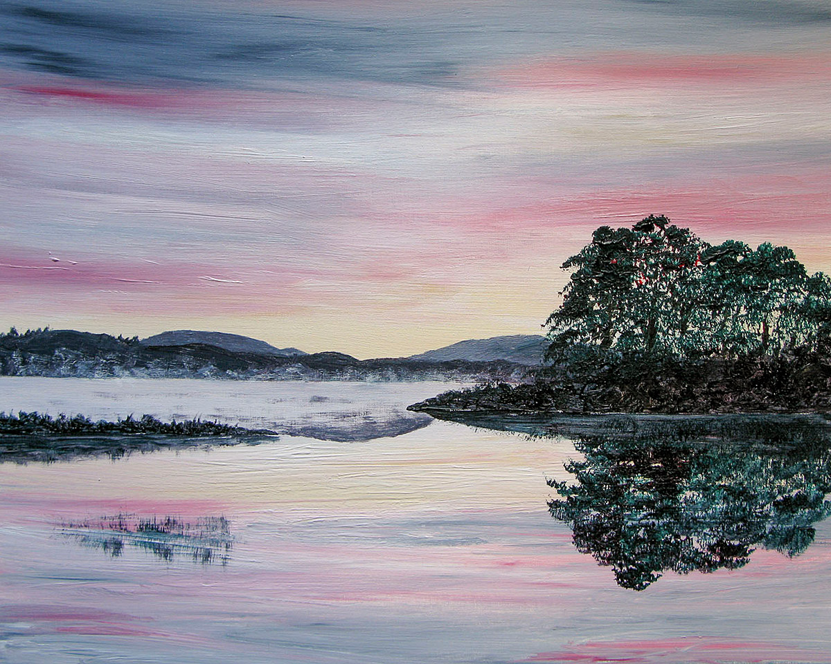 Original Oil Painting of Loch Tulla Dawn