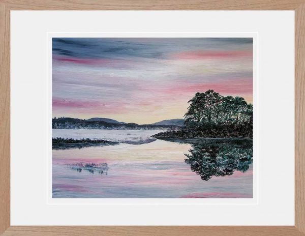 Loch Tulla Dawn, Scottish Highlands original oil painting fro sale