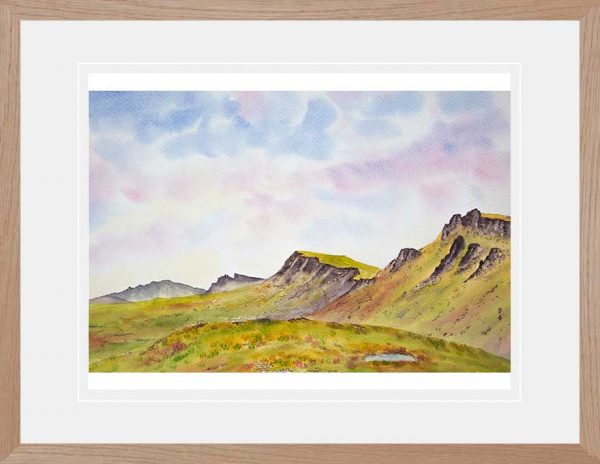 Trotternish Ridge, Isle of Skye original watercolour painting for sale