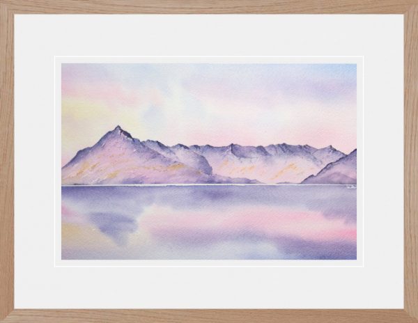 Cuillin of Skye Sunset from Elgol, original watercolour painting for sale