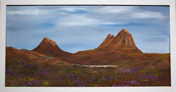 Suilven and Canisp Assynt mountain oil painting