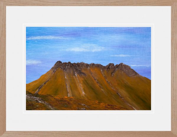 Stac Pollaidh in Autumn original oil painting for sale of Scottish Highlands