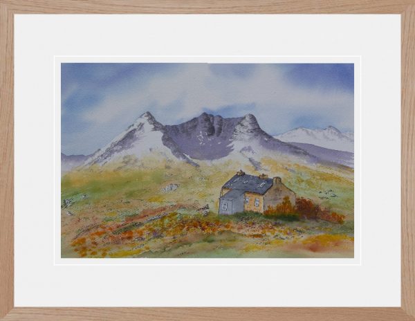 Shenavall Bothy original watercolour painting, for sale
