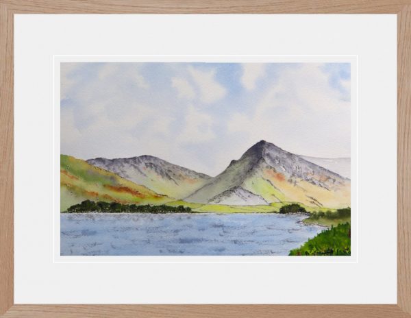 Fleetwith Pike Buttermere, original watercolour painting of Lake District for sale