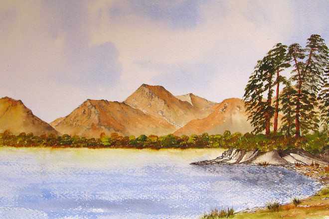 Original Paintings of Skiddaw and Derwentwater