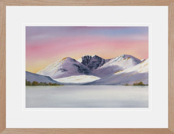 An Teallach from Loch Droma, original oil painting for sale