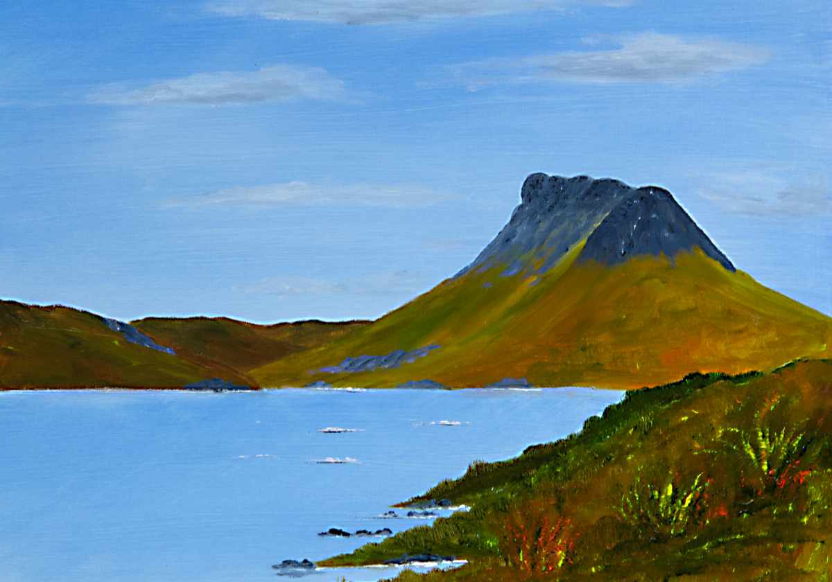 Oil painting of Stac Pollaidh, Assynt, Scottish Highlands for sale