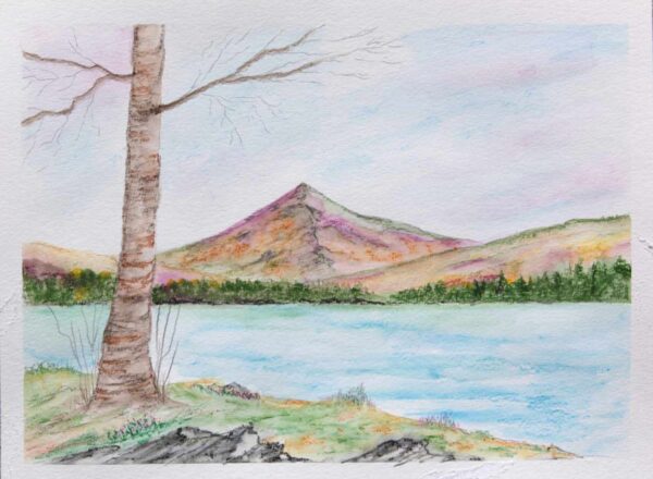 Schiehallion Sketch, Scottish Highlands original mountain art for sale