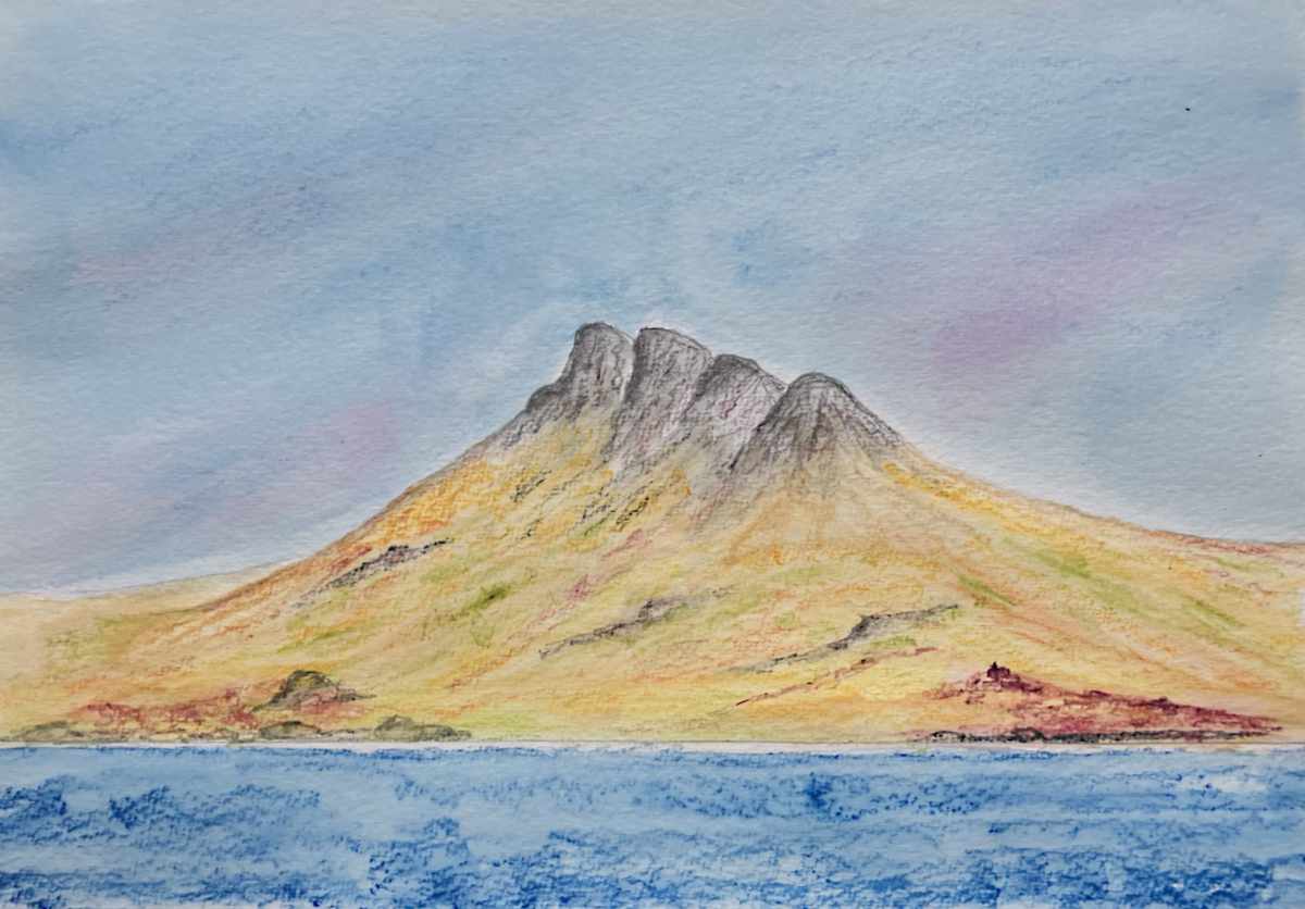 Stac Pollaidh, Scottish Highlands original watercolour painting/sketch for sale