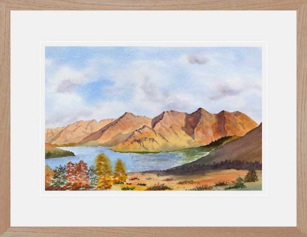 Five Sisters of Kintail, Scottish Highlands original watercolour painting for sale