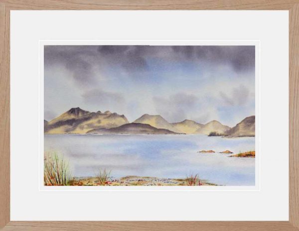 Isle of Skye Cuillin from Tokavaig, original watercolour painting