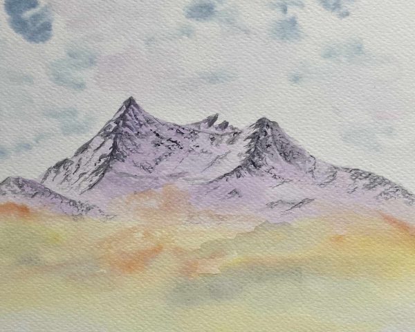 Sgurr nan Gillean, Isle of Skye, watercolour sketch for sale