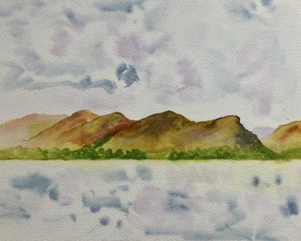 Catbells, Derwentwater watercolour sketch for sale