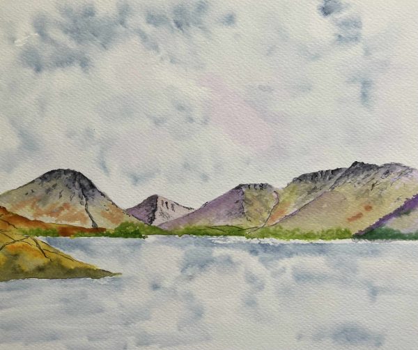 Wastwater, The Lake District a watercolour sketch for sale