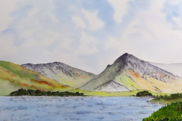 Fleetwith Pike, Buttermere, Lake District original watercolour landscape painting